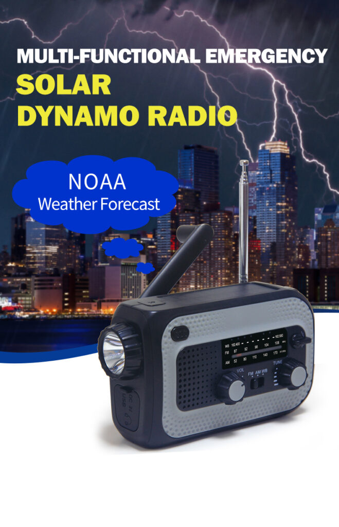 multifunctional emergency solar dynamo radio