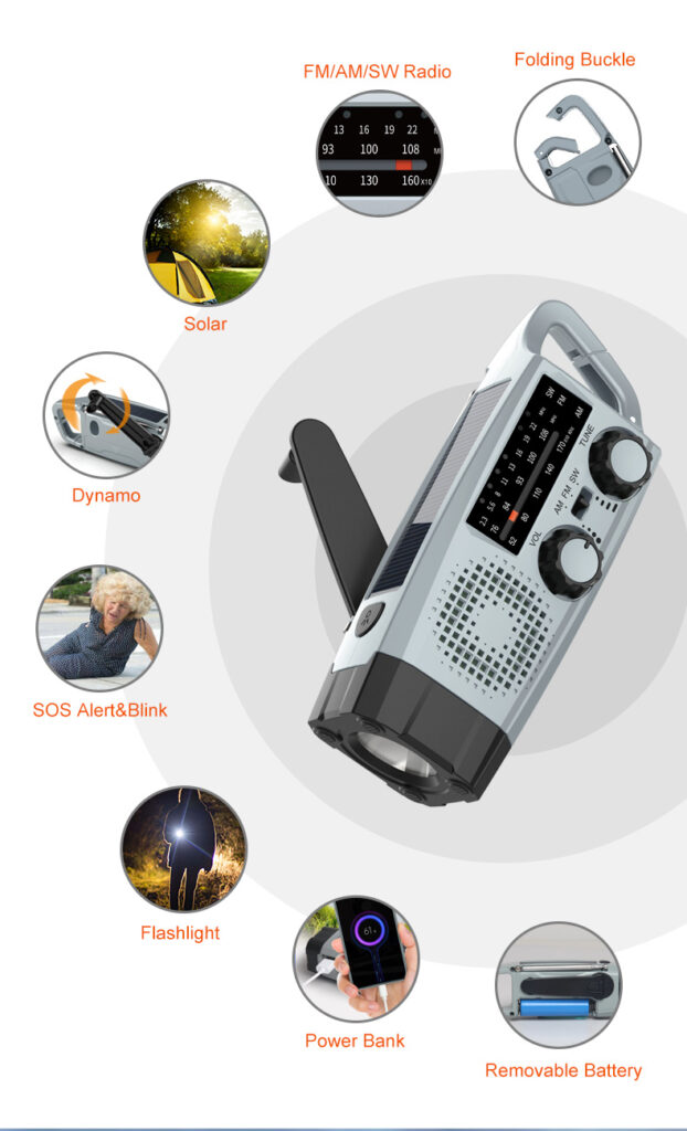 multifunctional emergency dynamo radio